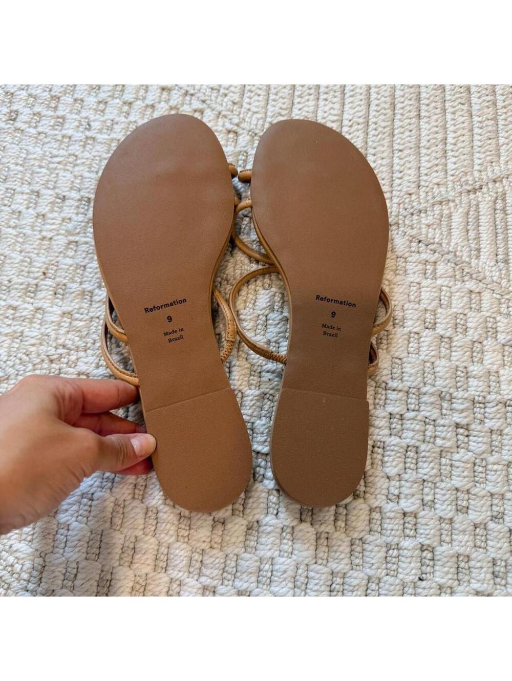 Reformation Ludo Toe Ring Strappy Flat Sandal - Picture 4 of 5